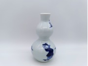 紅毛人とオランダ船　ひさご型徳利　しん窯青花　限定商品