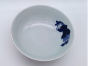 紅毛人　（線彫）４寸ボール　しん窯青花　限定商品