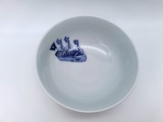 オランダ船（線彫）４寸ボール　しん窯青花　限定商品