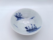 オランダ船　二方押小鉢　しん窯青花　限定商品