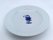 パイプ異人　プチケーキ皿（線彫）　しん窯青花　限定商品