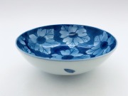 しん窯青花　サラダボウル　大航海5寸ボール　三枚　新品　送料無料 渕濃帆船反サラダボール しん窯 青花