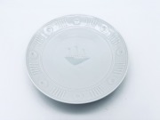 陽刻渕濃帆船丸皿