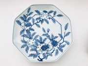 ざくろ絵正八角盛皿 しん窯青花 現品限り