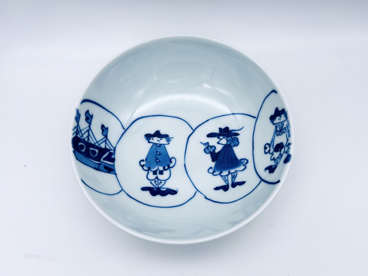 丸文つなぎさすらい異人5寸ボール しん窯青花　限定商品