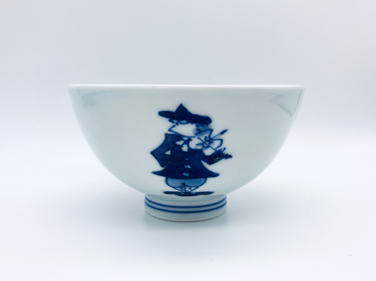 mo二重奏３.８寸丸飯碗 しん窯 青花