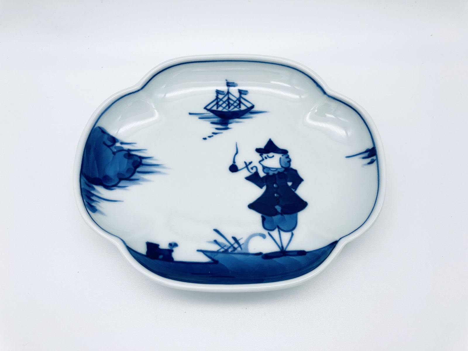 mo長崎紋木甲銘々皿 しん窯青花