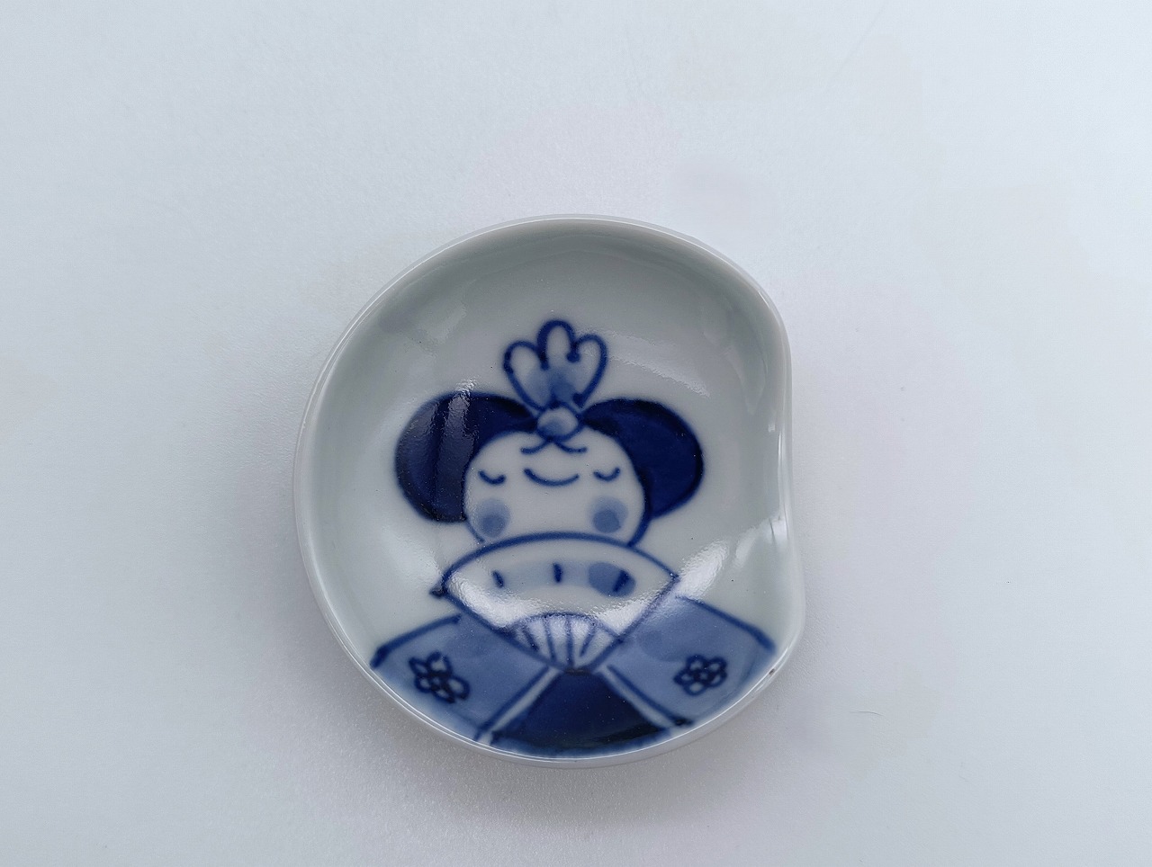 おひなさま片切箸置 しん窯青花