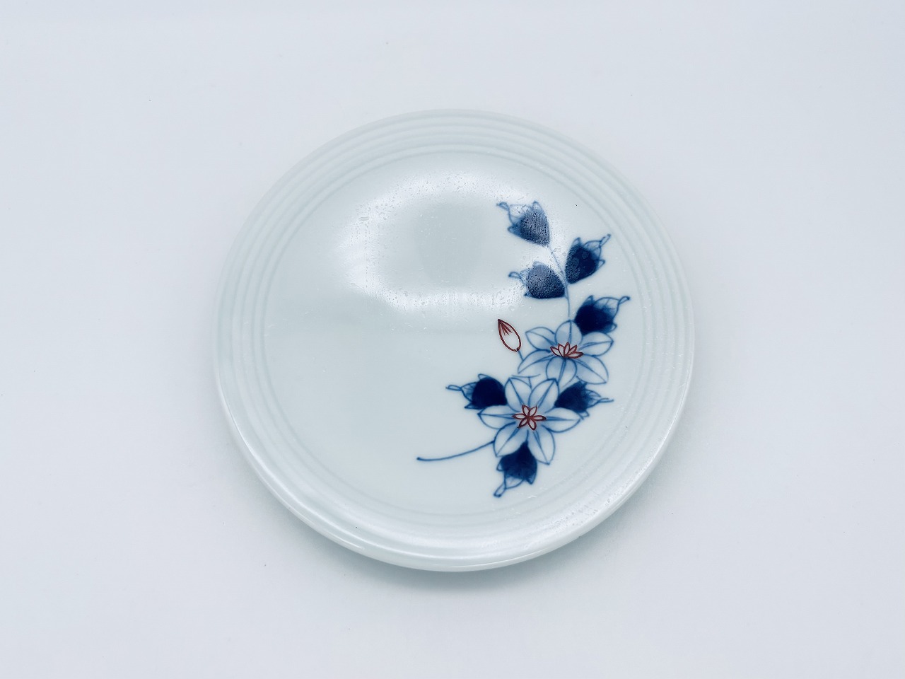 染錦鉄線花渕しのぎ小皿 しん窯青花匠 限定商品