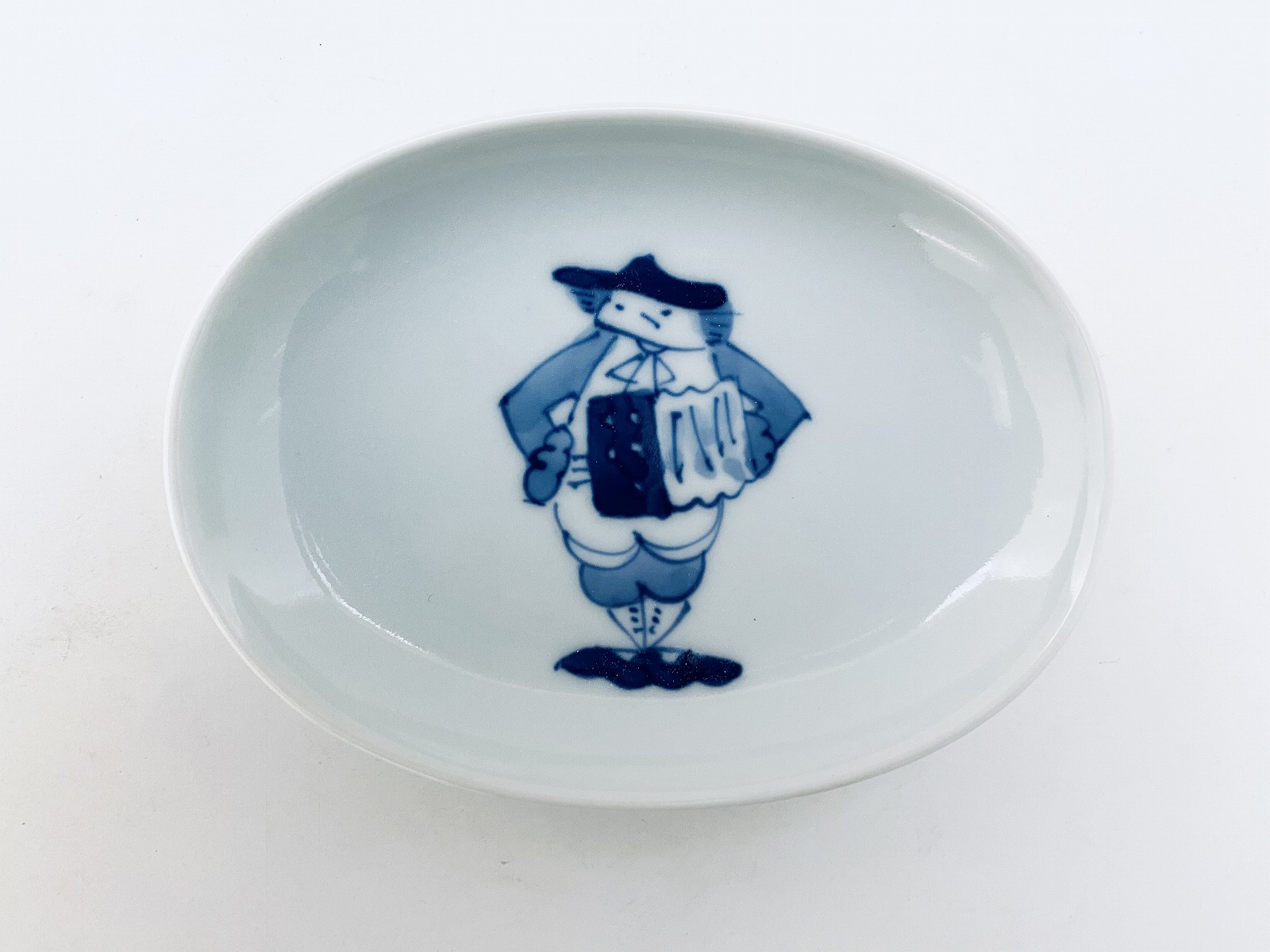 moハーモニー アコーディオン小判小皿  しん窯青花