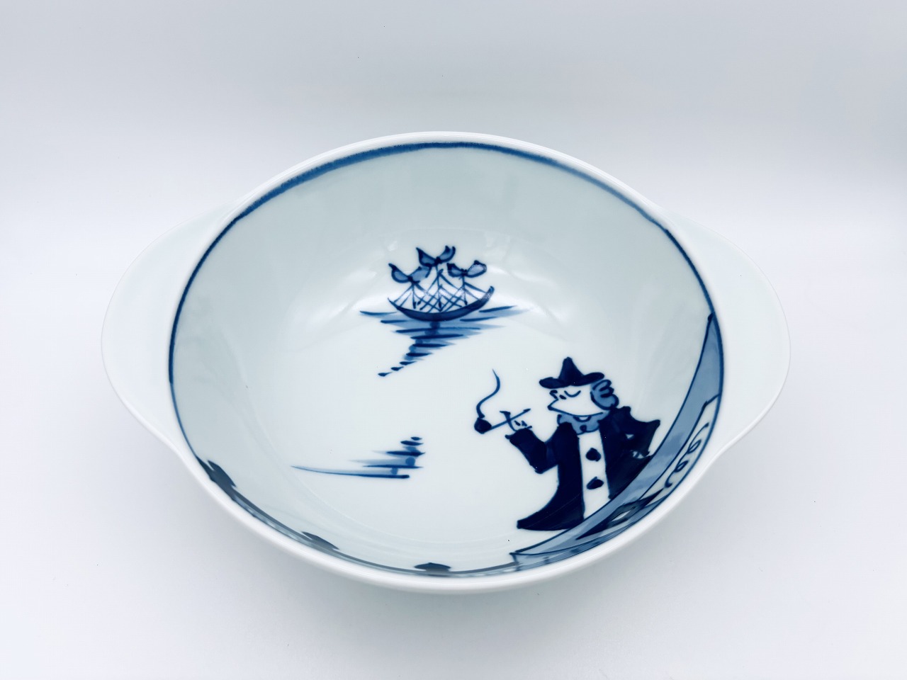 mo便り異人耳付丼(小)  しん窯 青花