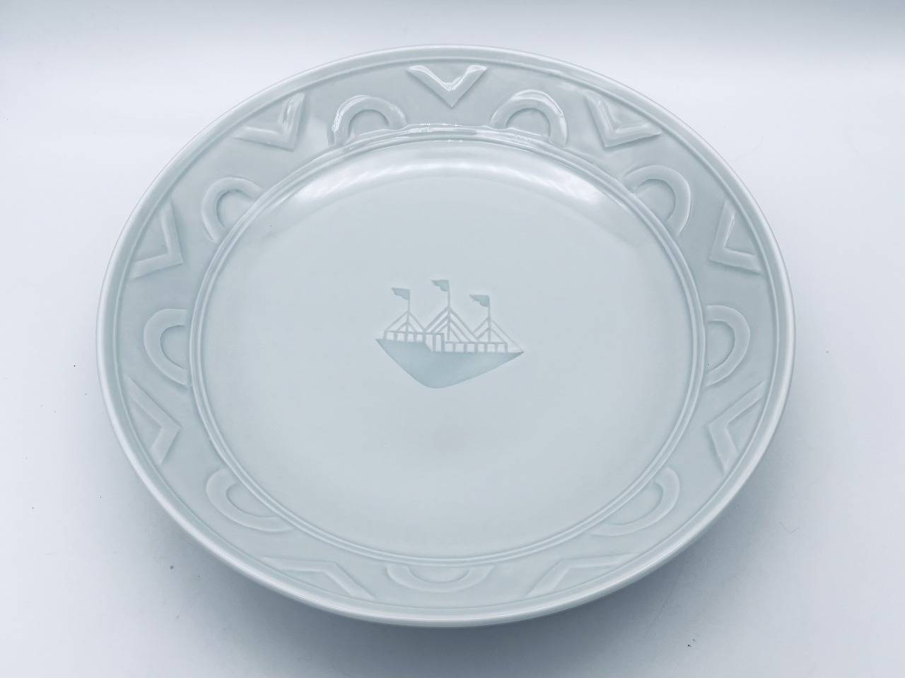 陽刻VOC帆船丸鉢