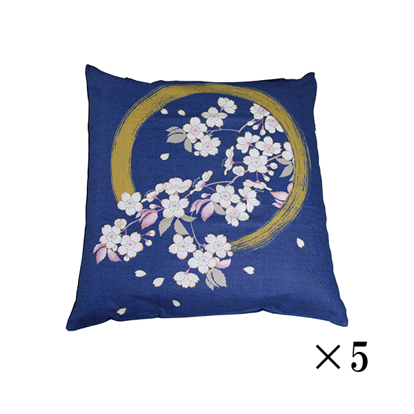 座布団カバー,円相桜,銘仙判