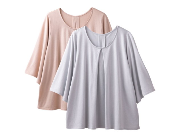 TAKEFU　竹布　タックフレアーTシャツ　〜癒しと生命力をもたらす天然素材〜