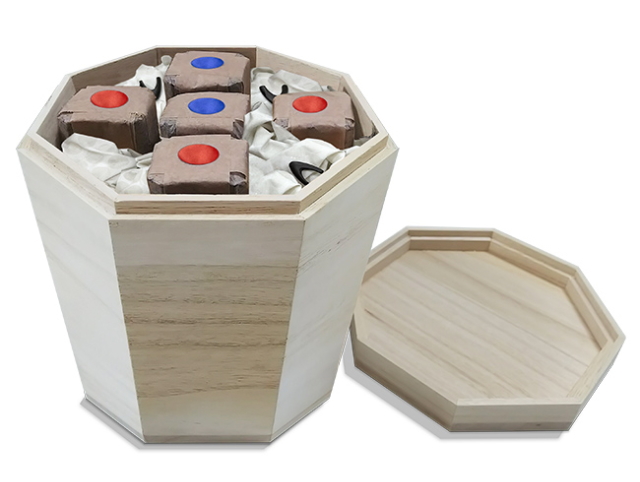 「カタカムナ　イヤシロBOX　八角型桐箱」　〜丸山式炭埋のイヤシロBOX〜