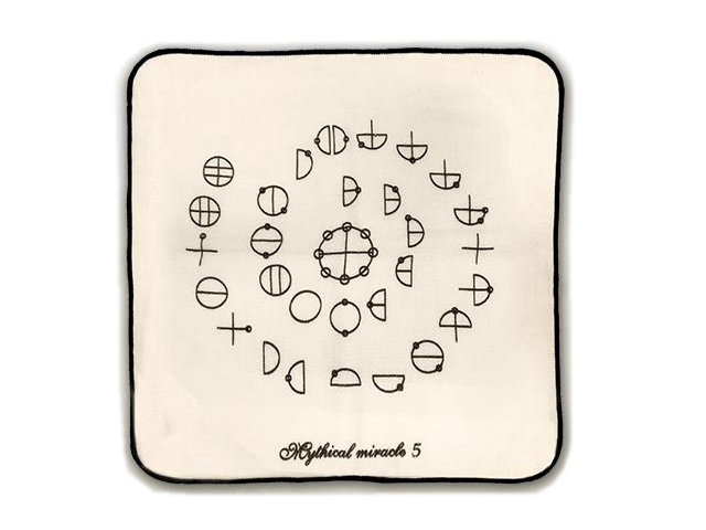 「カタカムナ ガーゼハンカチ　5首」　〜カタカムナシリーズ〜