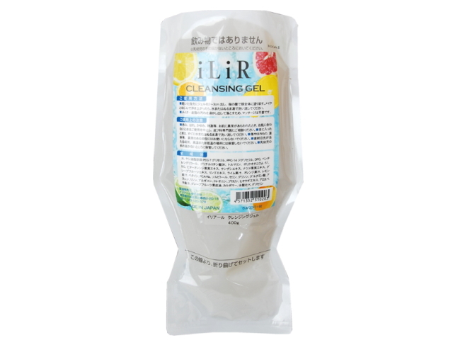 iLiR メイクと肌汚れのクレンジングジェル　グレープフルーツ　詰替え用　（400ｇ）　～イリアール化粧品～