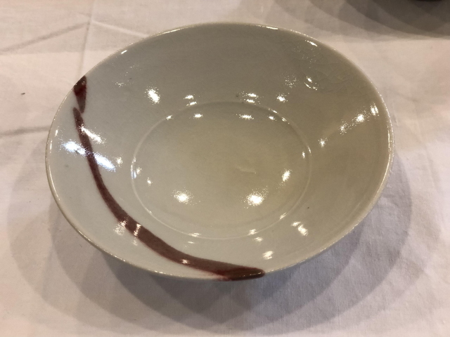 陶芸家「朝比奈克文氏」の作品（五山焼）「鳥の皿」の販売【信州