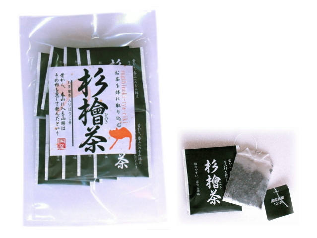 杉檜茶　ティーバッグ　（2g×10包）　～紐付き一煎タイプ～