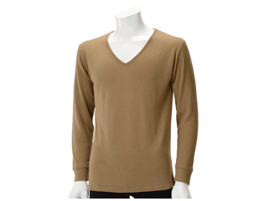 竹布癒布（ゆふ）長袖ラウンドネックの販売【信州健康倶楽部】