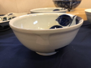 五山焼（いつつやまやき）　「どんぶり」　～信州の陶芸家　朝比奈克文氏　陶芸作品/アジサイ