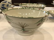 五山焼（いつつやまやき）　「どんぶり」　～信州の陶芸家　朝比奈克文氏　陶芸作品/アザミ