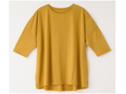 TAKEFU　竹布　ドロップショルダーTシャツ　～癒しと生命力をもたらす天然素材～/ゴールド