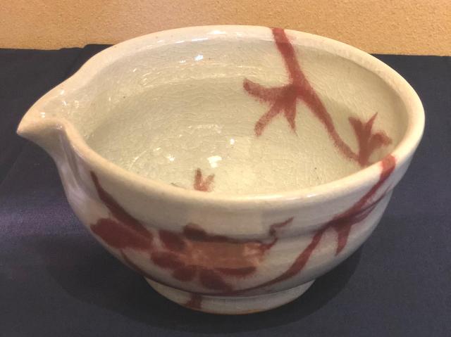 五山焼（いつつやまやき）　「とろろ片口」　〜信州の陶芸家　朝比奈克文氏　陶芸作品