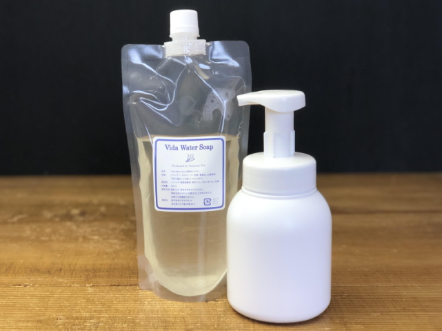 Vida Water Soap　（ビダウォーターソープ）　泡ポンプ容器付　（400ｍｌ）　〜テネモス商品〜