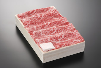 すき焼 上バラ肉(贈答用・木箱・たれ付き) 4～5名用
