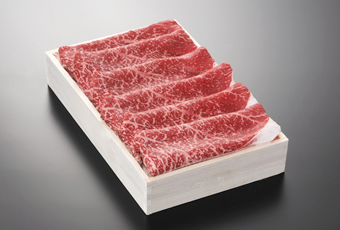 しゃぶしゃぶ モモ肉(贈答用・木箱・たれ付き) 2～3名用