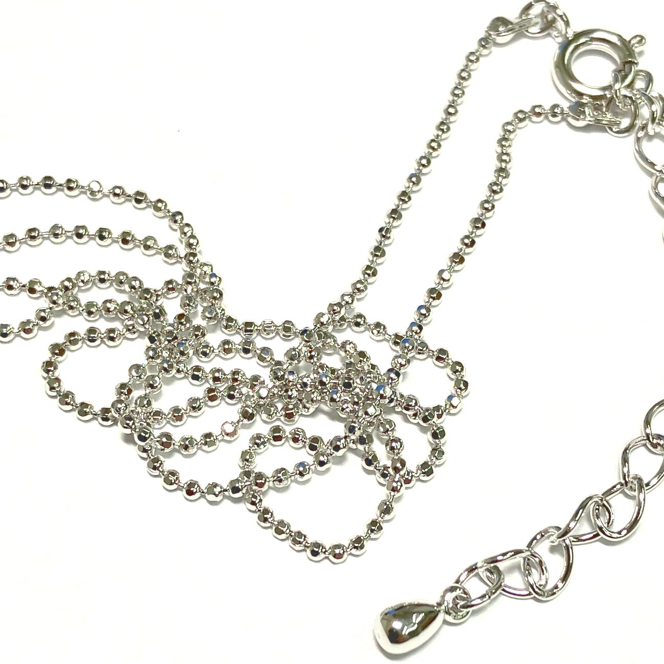 ネックレス用カットボールチェーン☆アジャスター付き/P-chainB12DC8-50