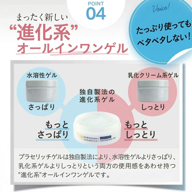 薬用 ホワイトニングゲル（50g）プラセリッチゲル/ 白くま化粧品