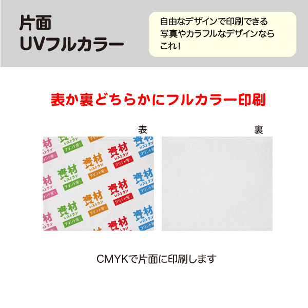 印刷方法片面フルカラー