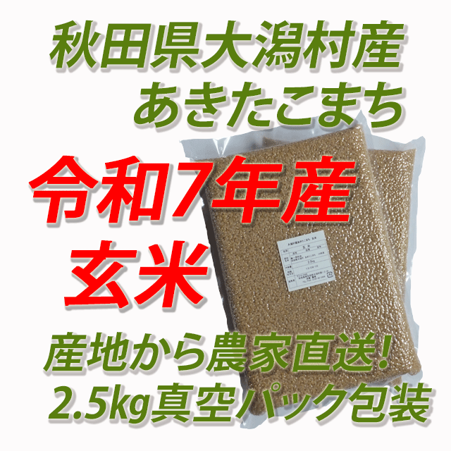 【令和７年産】大潟村産あきたこまち　玄米５ｋｇ