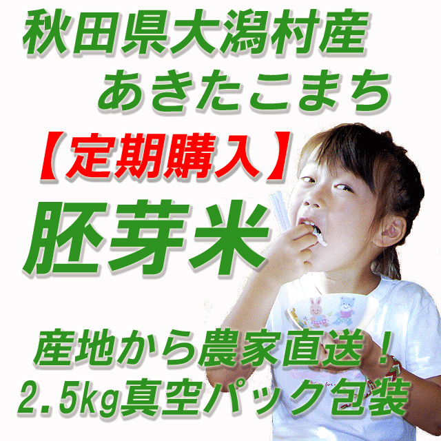 【定期購入】　大潟村産あきたこまち　胚芽米５ｋｇ