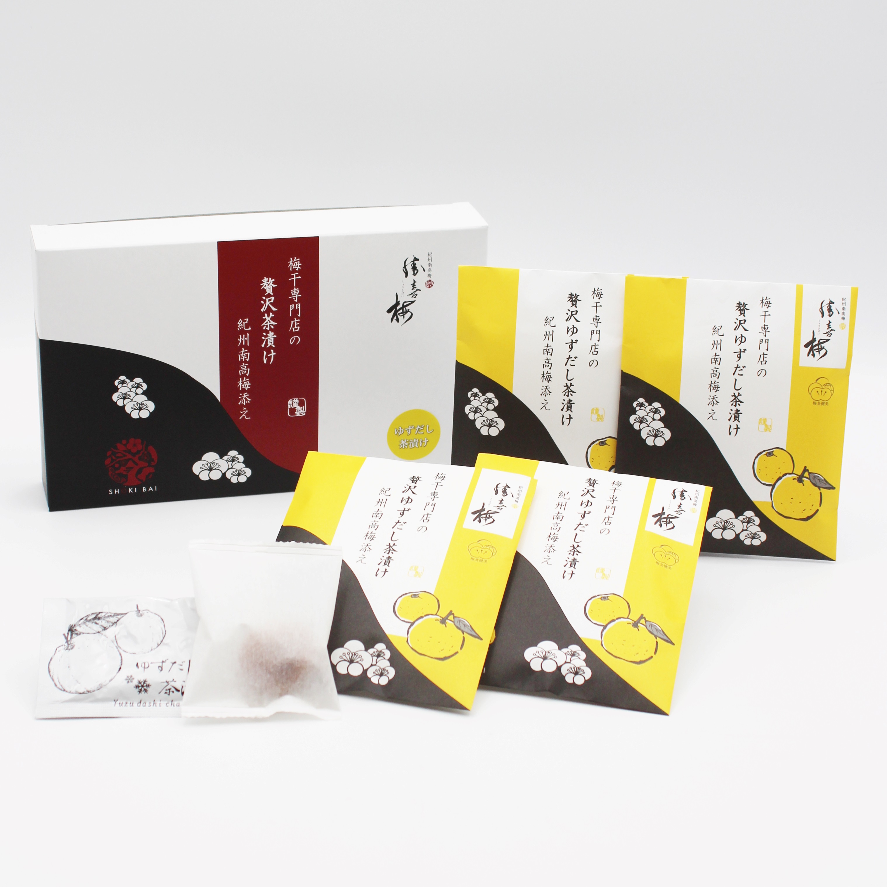 梅干専門店の贅沢ゆずだし茶漬け 紀州南高梅添え（4袋）
