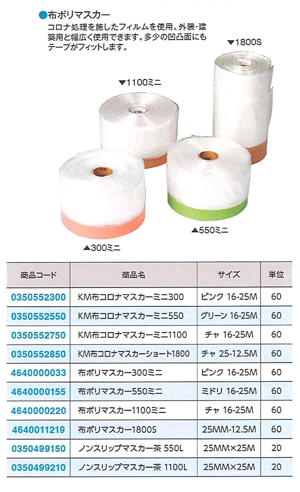 布ポリマスカー１１００ミニ                 　　　　　　　    チャ １６－２５Ｍ（６０巻)  　　　