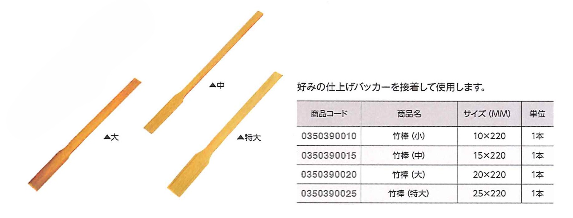 竹棒（中）　１５ＭＭ　１５Ｍ／Ｍ　（１０本）　