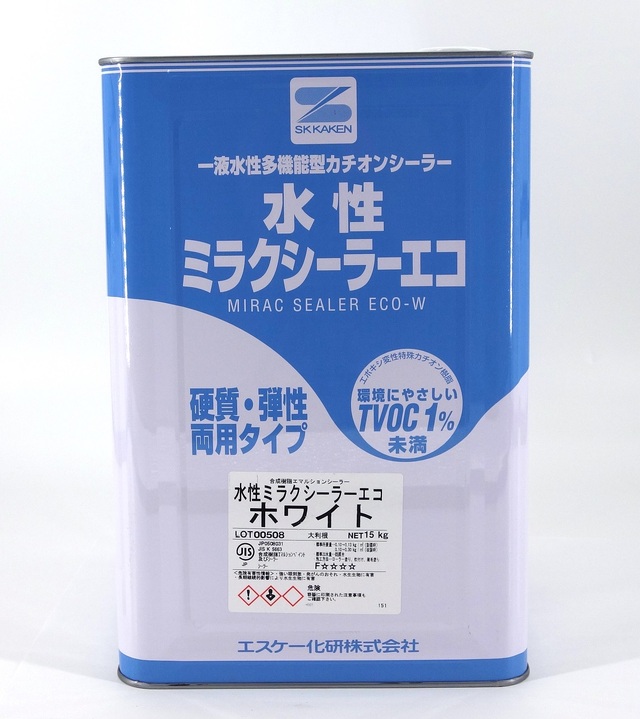 水性ミラクシーラーエコ　　ホワイト　１５KG
