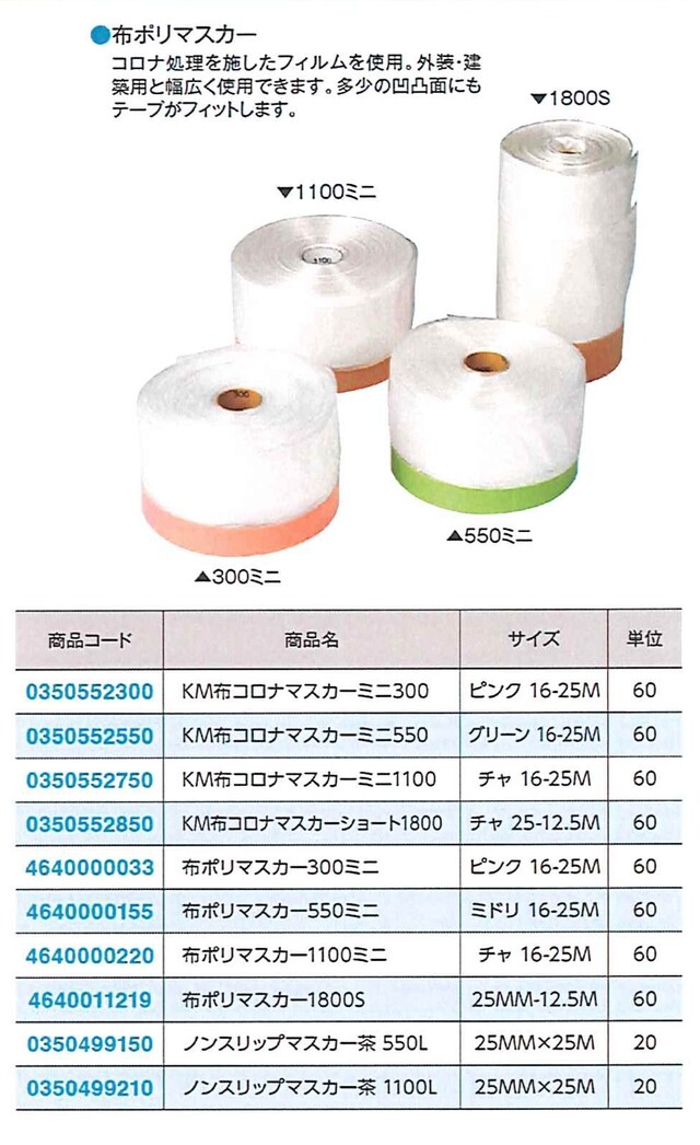 布ポリマスカー１１００ミニ                 　　　　　　　    チャ １６－２５Ｍ（６０巻)  　　　