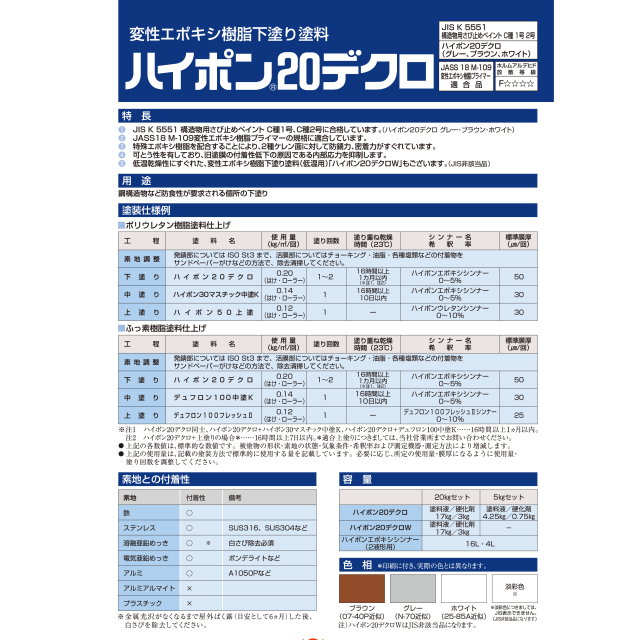 ハイポン２０デクロ