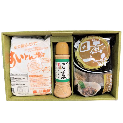 ごまドレッシング・すいとん粉・佃煮一番（ギフトセットG-17）