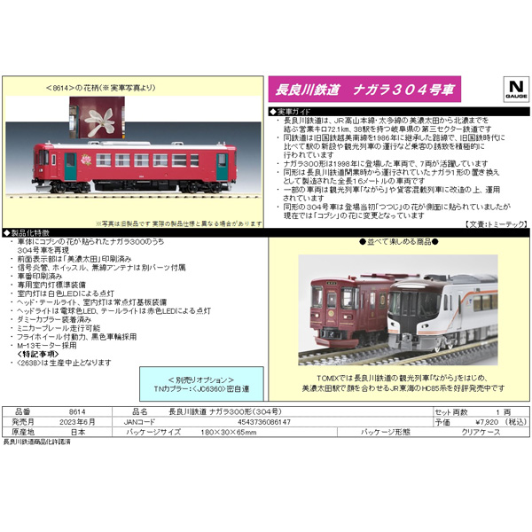 長良川鉄道 ナガラ300形（304号）