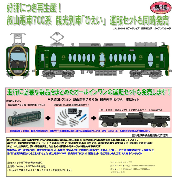 鉄コレ 叡山電車700系 観光電車「ひえい」/運転セット