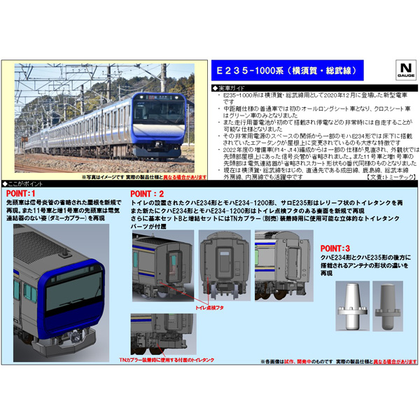 E235系1000番代（横須賀・総武線）4両基本A/4両基本B/7両増結 各セット