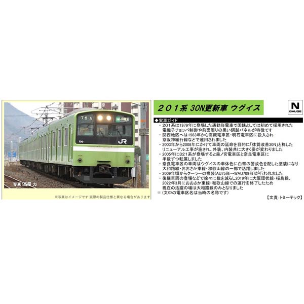 201系（JR西日本30N更新車・ウグイス）6両セット