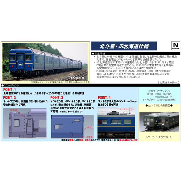 24系25形（北斗星・JR北海道仕様)6両基本/増結 各セット
