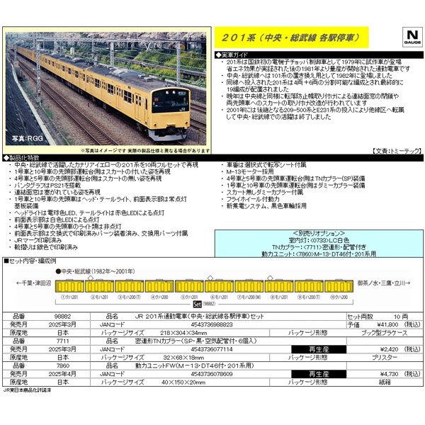 201系（中央・総武線各駅停車）10両セット
