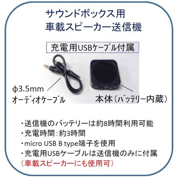 サウンドボックス用 車載スピーカー送信機